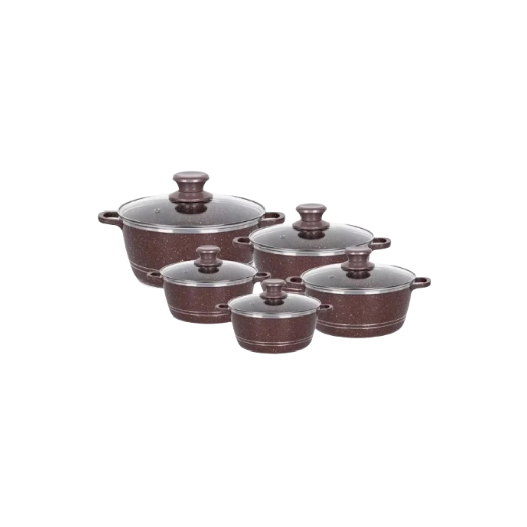 Die Cast Non-Stick Stockpot Cookware 5 Pc Set