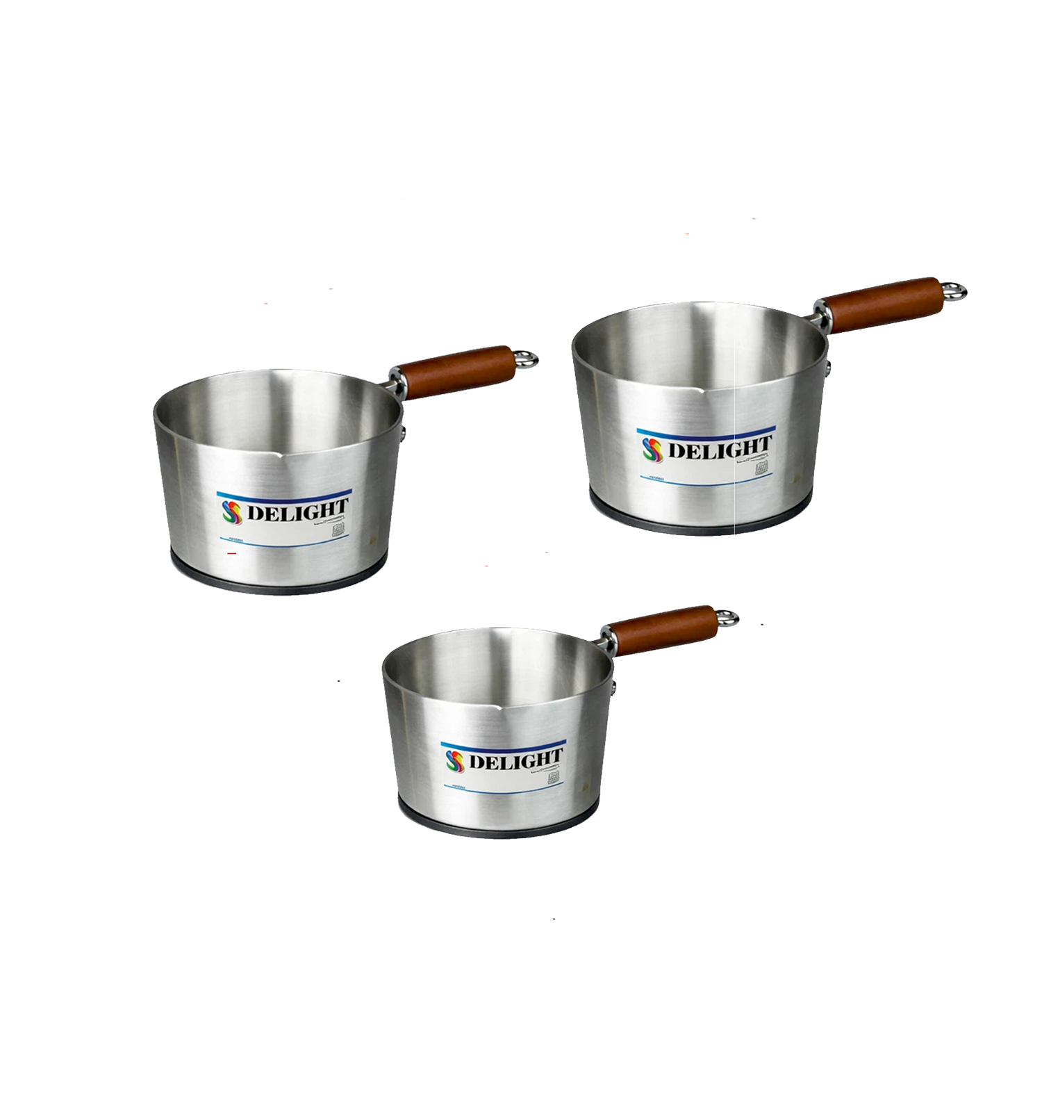 3-Piece Aluminium Milk Pans – Perfect for Milk, Soup & Sauce | 16/18/20 cm Set
